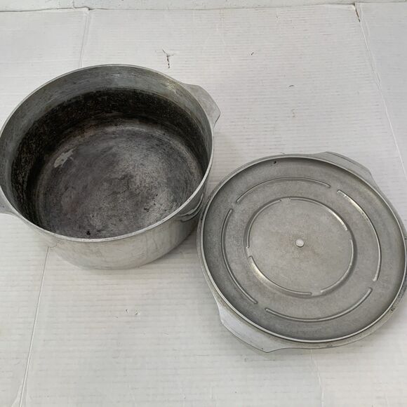 Vtg Magnalite GHC Country Collection 5248 5 Qt Dutch Oven Stockpot Wood Handle - Picture 4 of 7